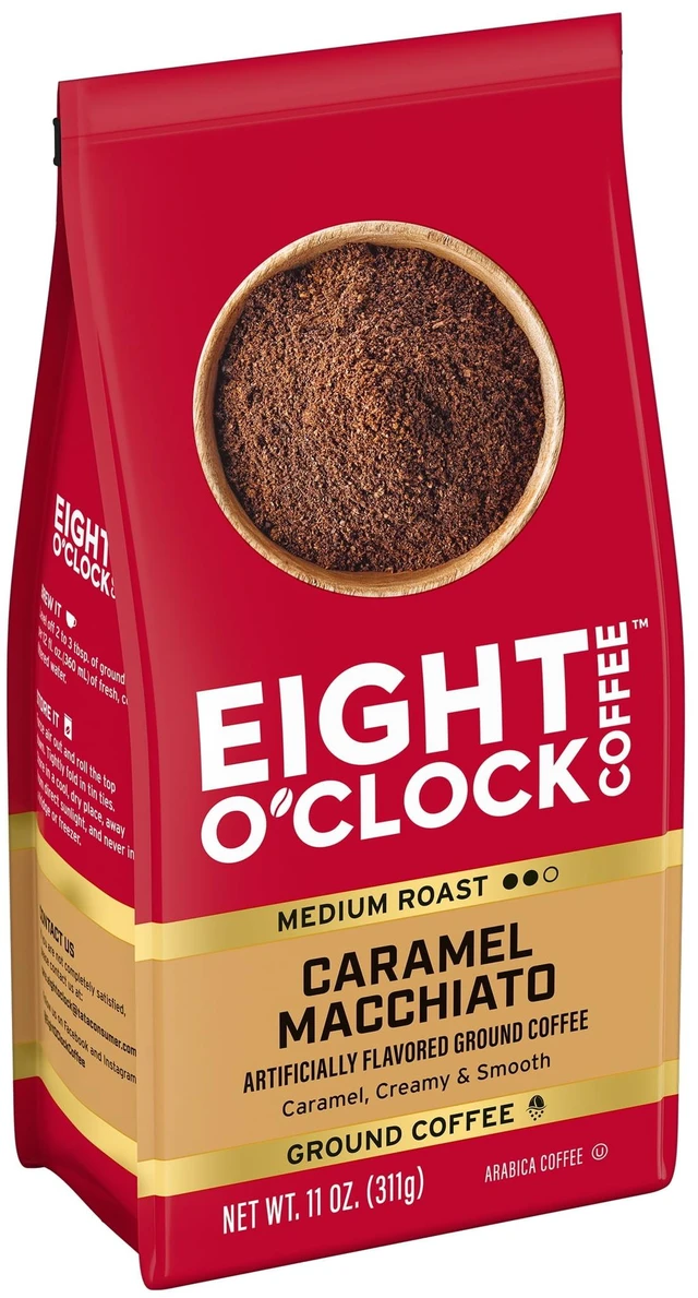 Alt view image 6 of 6 - Eight O'Clock Coffee Ground Medium Roast Caramel Macchiato Arabica 11oz