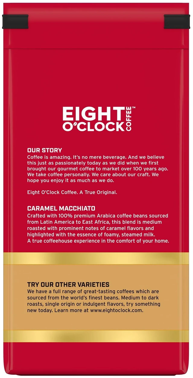 Alt view image 4 of 6 - Eight O'Clock Coffee Ground Medium Roast Caramel Macchiato Arabica 11oz