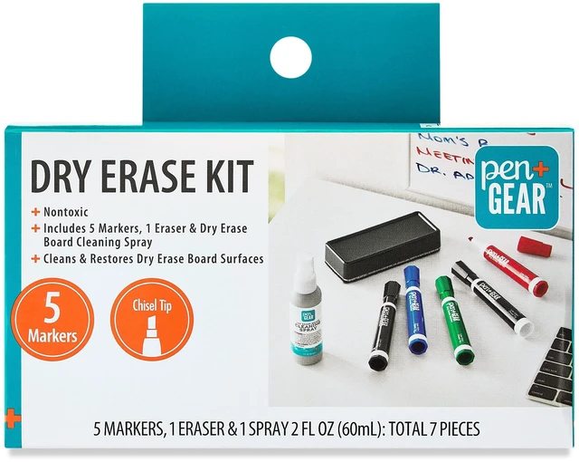 Main image of Pen+Gear Dry Erase Marker Kit, Chisel Tip, Assorted Colors, 7 Pieces