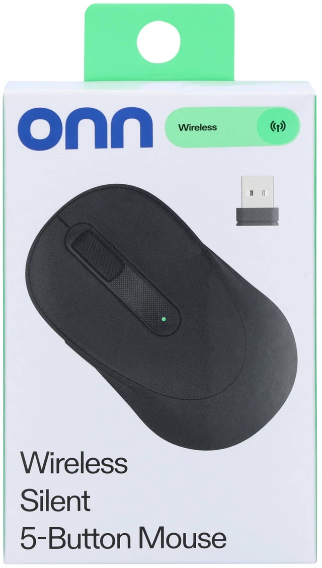 Alt view image 3 of 6 - onn Silent Wireless Mouse, 1600 DPI, 5 Buttons, Gray Stone