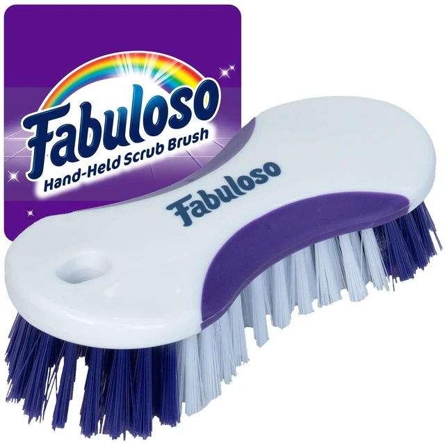 Main image of Fabuloso Compact Hand Scrub Brush 6 Inch, White and Purple