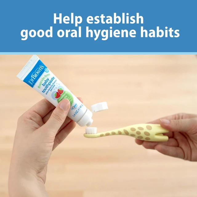 Alt view image 2 of 6 - Dr. Brown's Infant-to-Toddler Toothbrush, Giraffe