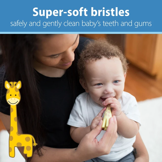 Alt view image 6 of 6 - Dr. Brown's Infant-to-Toddler Toothbrush, Giraffe