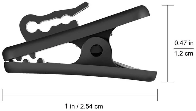 Main image of Headphone Wire Clips for Shirt, Black, 12 Pack