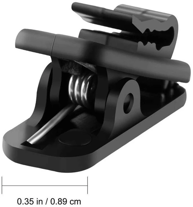 Alt view image 5 of 5 - Headphone Wire Clips for Shirt, Black, 12 Pack