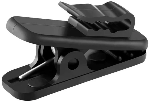 Alt view image 3 of 5 - Headphone Wire Clips for Shirt, Black, 12 Pack