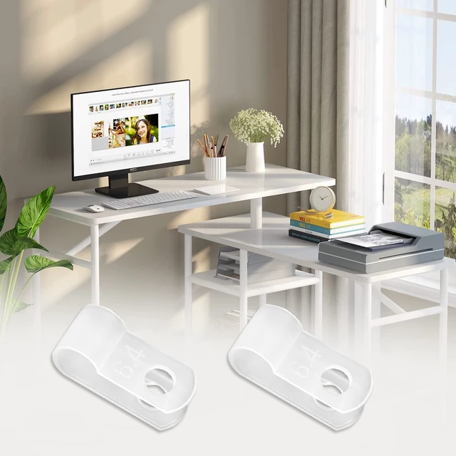 Alt view image 4 of 7 - 1/4-Inch Nylon R-Type Wire Cable Clips, White, 60pcs