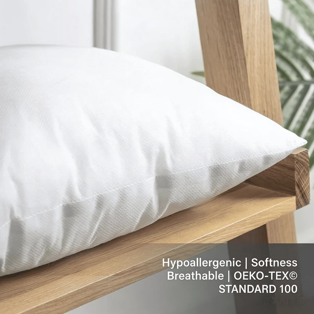 Alt view image 5 of 6 - Phantoscope Hypoallergenic 12x20 Pillow Inserts 2 Pack, Soft Rectangular Cushion Pair for Couch and Bed