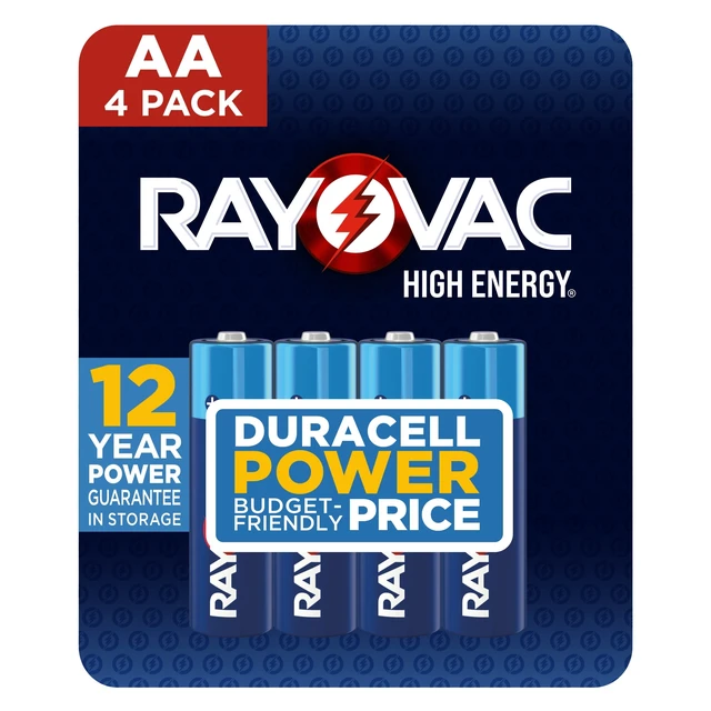 Alt view image 6 of 6 - Rayovac High Energy AA Batteries 4 Pack