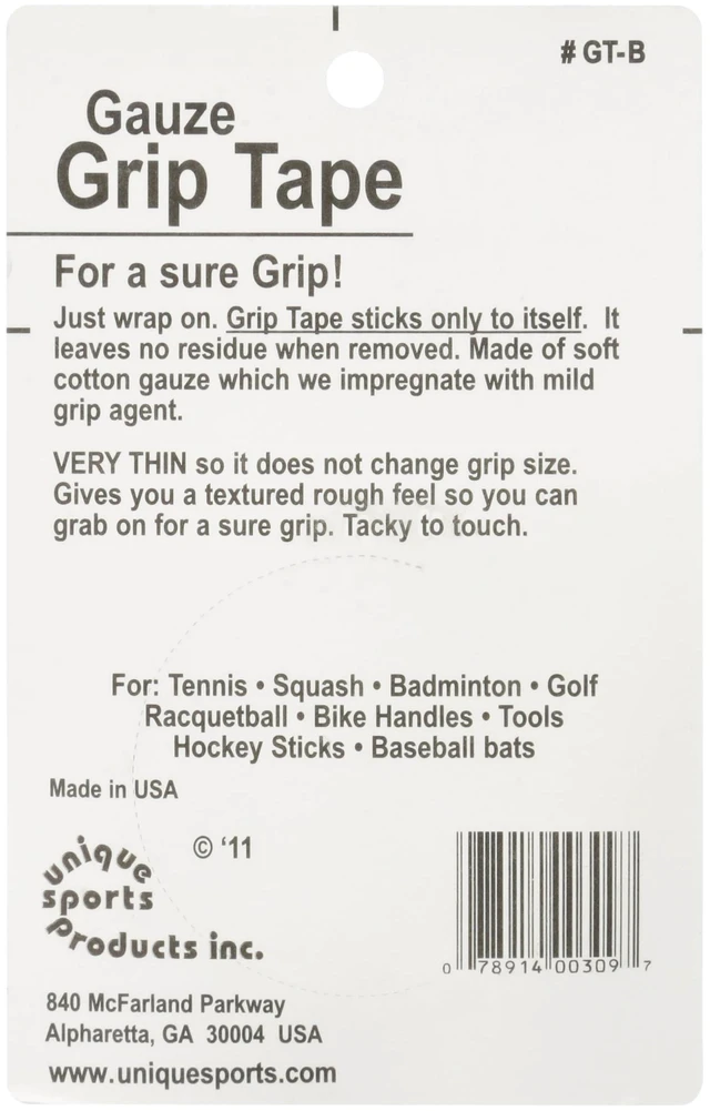 Alt view image 3 of 7 - Tourna Gauze Grip Tape for Tennis, Racquetball, Squash, Baseball and More