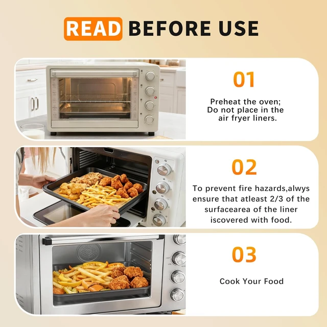 Alt view image 5 of 7 - MEIYA Disposable Air Fryer Liners, 180 Pcs 9x11 Inch Unbleached Parchment Paper Sheets, Rectangle Non-Stick for Air Fryer, Oven, Toaster