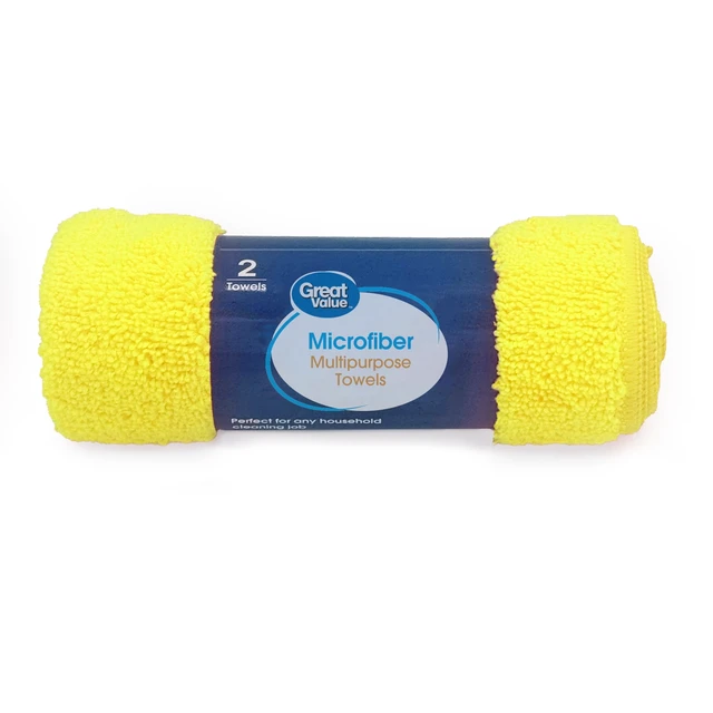 Alt view image 2 of 6 - Great Value Multipurpose Microfiber Household Cleaning Cloth, Wipe, 4 Pack, 2 Count, Multicolor