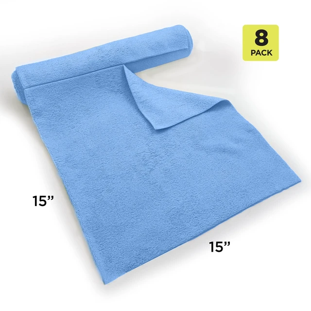 Alt view image 5 of 6 - Auto Drive 8-Pack Coral Fleece Microfiber Detailing Towels