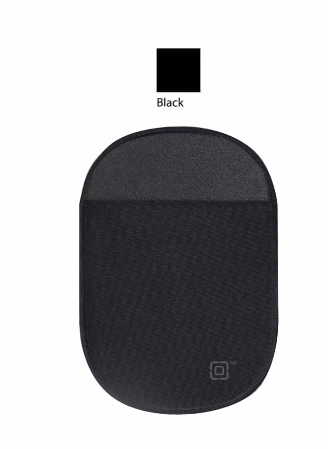 Alt view image 4 of 6 - Incipio Stick-on Mouse Sleeve Adhesive Laptop Mouse Holder with Stretch Fabric Pocket for Wireless Mouse and Accessories Black