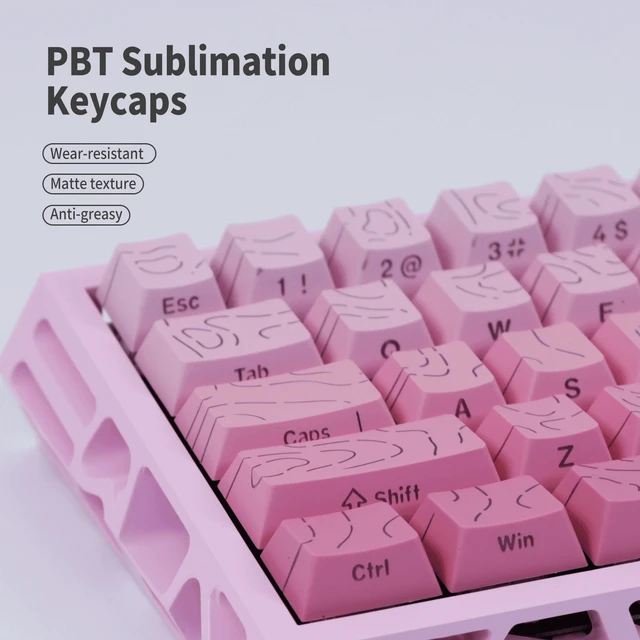 Alt view image 3 of 6 - 61-Key 60% Magnetic Switch Gaming Keyboard, Hot-Swappable Adjustable Switches, RGB Backlit, Full N-Key Rollover, PBT Keycaps, 6-Color Skeleton Hollow Case