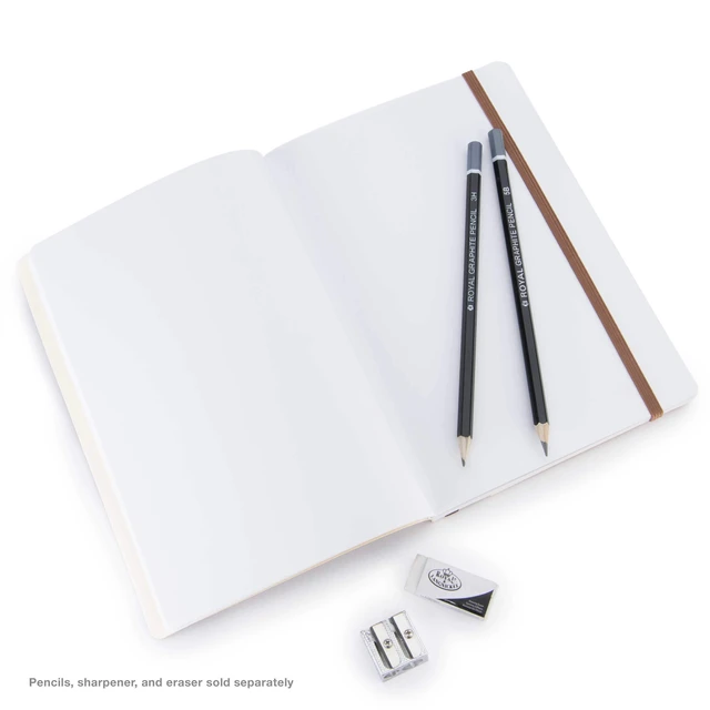 Alt view image 6 of 6 - Pentalic Traveler Pocket Artist Drawing Journal, 8" x 6", Brown, 160 Pages, 74 lb. Paper