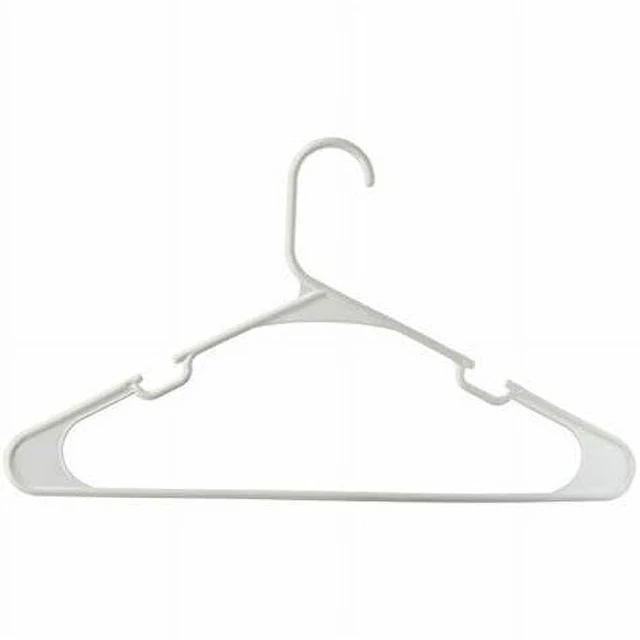 Alt view image 4 of 6 - Mainstays Plastic Clothes Hangers, White, 50-Count