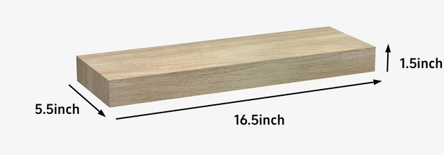 Alt view image 6 of 6 - Mainstays Wood Floating Shelves, Natural, 16.5 Inch, Set of 2