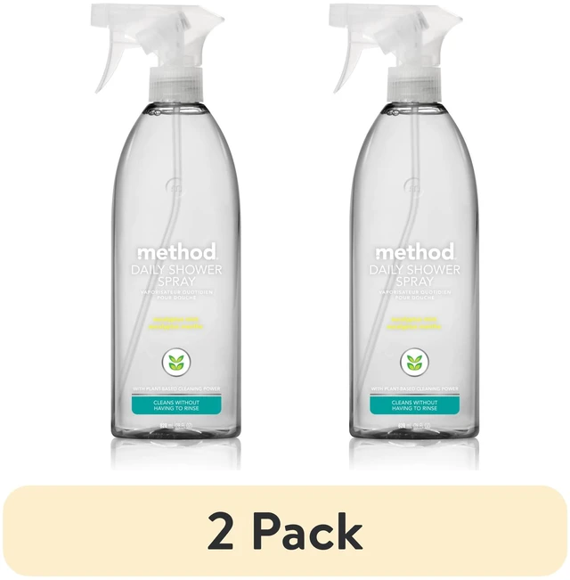 Main image of Method Daily Shower Spray Cleaner, Eucalyptus Mint, 28 fl oz, 2 Pack