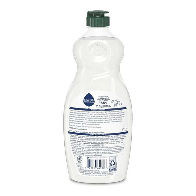 Alt view image 5 of 6 - Seventh Generation Free & Clear Liquid Dish Soap, Fragrance Free, 2 Pack, 19 fl oz