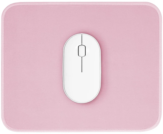 Main image of Pink Splash-Proof Textured Mouse Pad 10.2 x 8.2 Inch Stitched Edge Non-Slip Waterproof Rubber