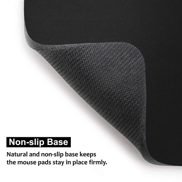 Alt view image 2 of 6 - Audimi Small Mouse Pad 6x8 Inch, Portable Washable for Laptop Wireless Mouse, Home Office Travel - Black