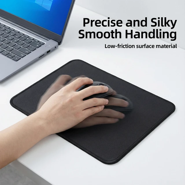 Alt view image 2 of 6 - 2-Pack Stitched Edge Mouse Pad for Office & Gaming