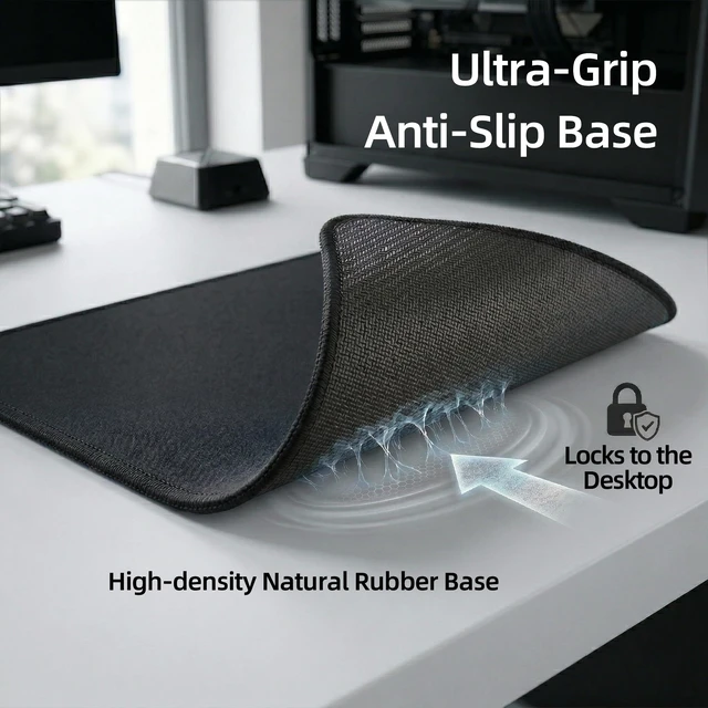 Alt view image 3 of 6 - 2-Pack Stitched Edge Mouse Pad for Office & Gaming
