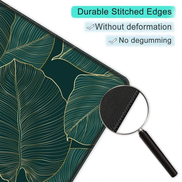 Alt view image 2 of 7 - ITNRSIIET 10.2x8.3x0.12 Inches Stitched Edge Mouse Pad, Smooth Textured, Waterproof, Washable, Non-Slip Rubber Base, Palm Texture