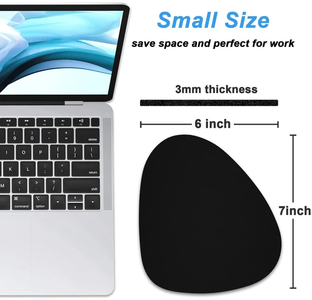 Alt view image 6 of 6 - Rimilak 6x7Inch Irregular Mini Mouse Pad, Black