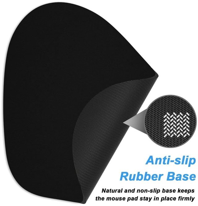 Alt view image 5 of 6 - Rimilak 6x7Inch Irregular Mini Mouse Pad, Black