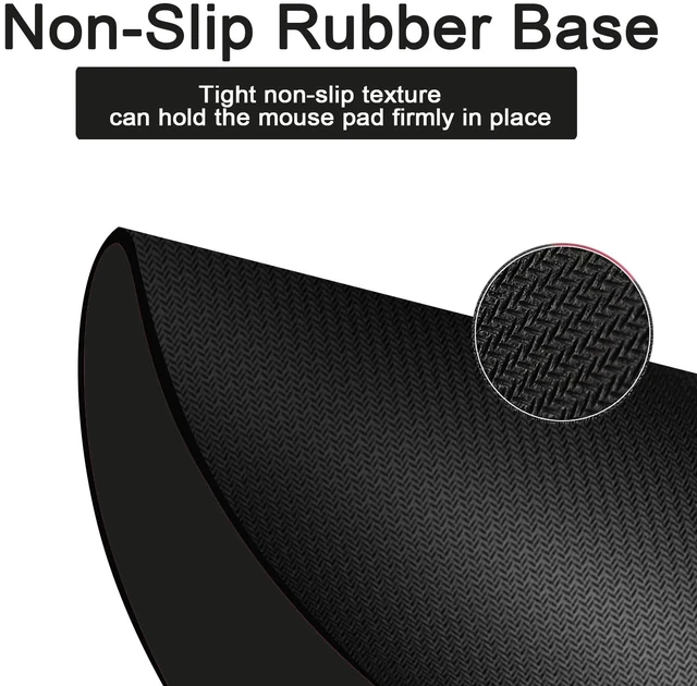 Alt view image 4 of 6 - 5x7.5in Black Small Mouse Pad Portable Waterproof Non-Slip Rubber Bottom for Wireless Mouse Laptop Keyboard Tray Office Travel