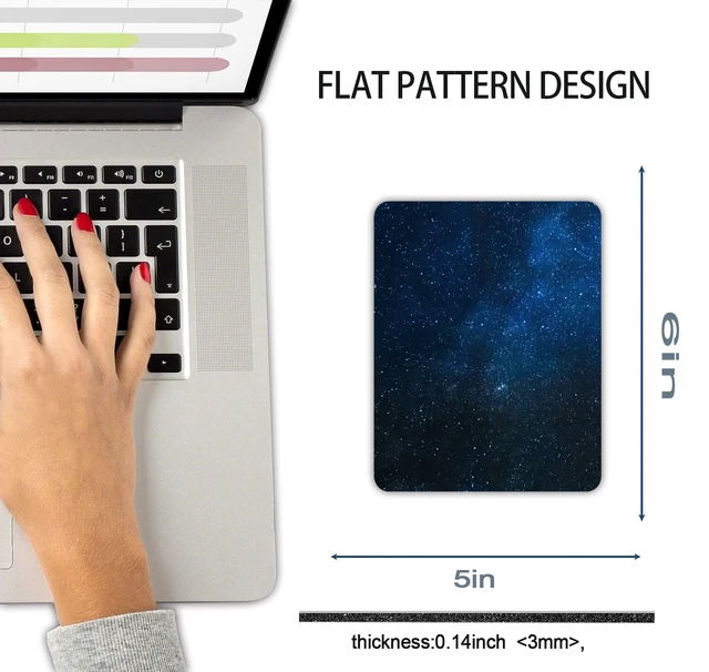 Alt view image 5 of 6 - GZXHS Small Mouse Pad, 5x6Inches, Mini Travel Carry, Washable Non-Slip Rubber Base, Compact For Office