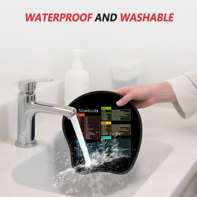 Alt view image 7 of 7 - ITNRSIIET Mouse Pad 8.7x8.3x0.12 inch, Non-Slip Rubber Base, Smooth Surface, Stitched Edges, Waterproof Durable, for Office & Gaming, All Mice, WinShortcuts