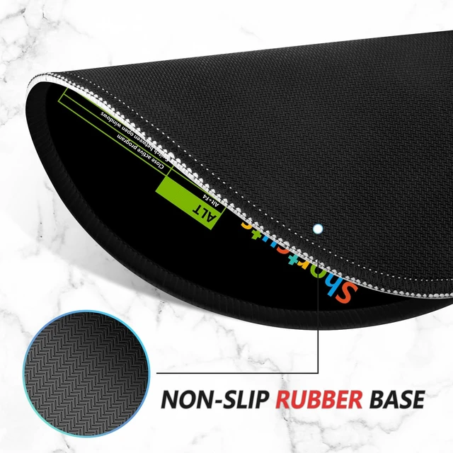 Alt view image 3 of 7 - ITNRSIIET Mouse Pad 8.7x8.3x0.12 inch, Non-Slip Rubber Base, Smooth Surface, Stitched Edges, Waterproof Durable, for Office & Gaming, All Mice, WinShortcuts
