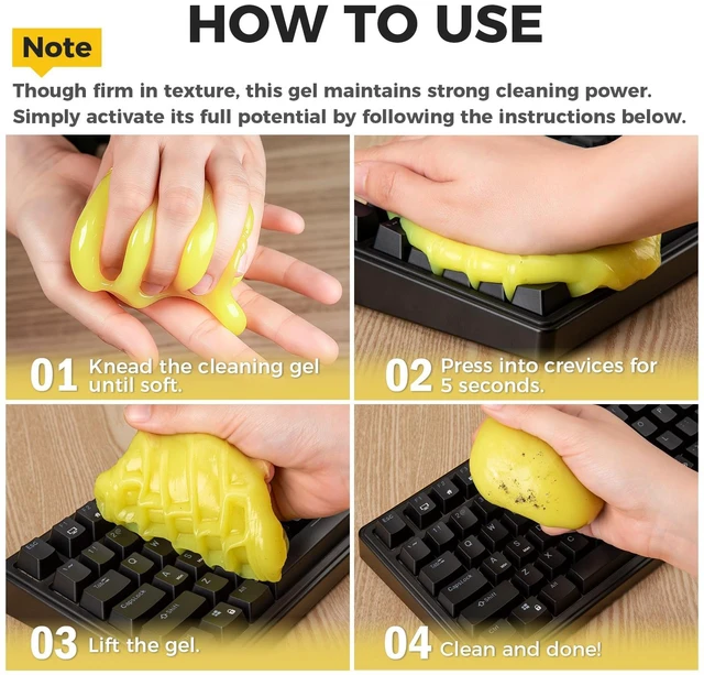 Alt view image 5 of 6 - ASFSKY Universal Car Cleaning Gel Putty Dust Remover Mint
