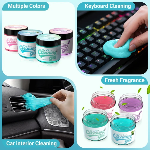 Alt view image 2 of 6 - ASFSKY Universal Car Cleaning Gel Putty Dust Remover Mint