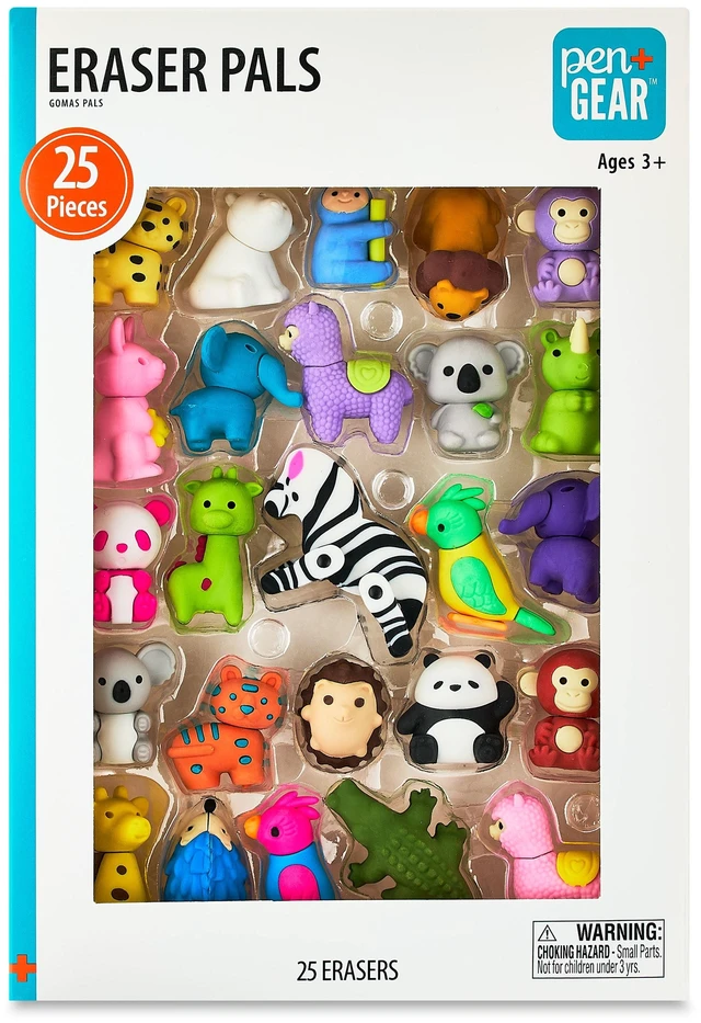 Main image of Pen+Gear Animal Erasers, 25 Count
