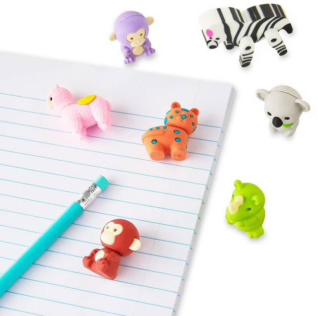 Alt view image 5 of 6 - Pen+Gear Animal Erasers, 25 Count