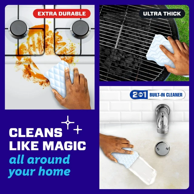 Alt view image 2 of 6 - Mr. Clean Magic Eraser Sponge All Purpose Cleaner Cleaning Scrubber Variety Pack 6ct