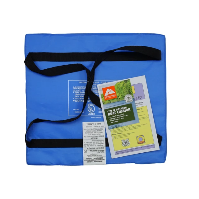 Alt view image 5 of 6 - Ozark Trail Type IV Flotation Boat Cushion, U.S. Coast Guard Approved, Blue, 16in x 15.5in