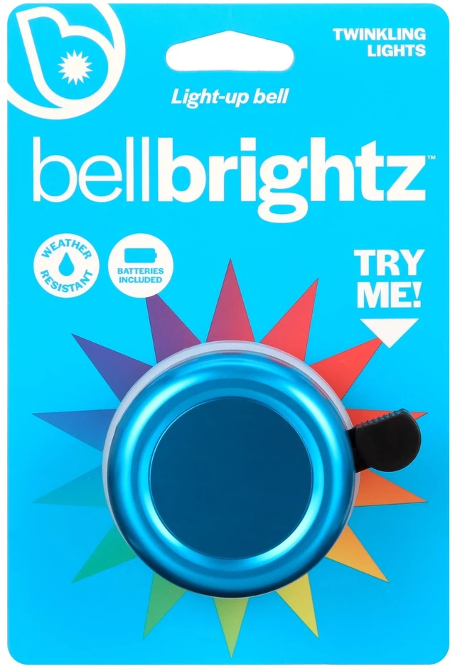 Alt view image 4 of 6 - BellBrightz Bicycle Bell With Multicolor Twinkling LEDs, Blue, Fits Most Handlebars