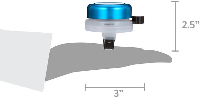 Alt view image 2 of 6 - BellBrightz Bicycle Bell With Multicolor Twinkling LEDs, Blue, Fits Most Handlebars