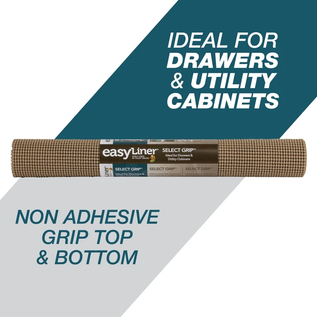 Main image of EasyLiner Select Grip Shelf Liner, Taupe, 20" x 6' Roll