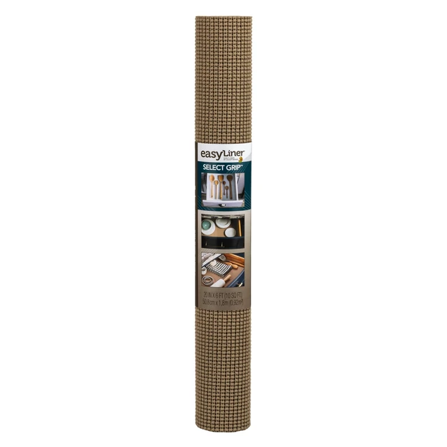 Alt view image 4 of 5 - EasyLiner Select Grip Shelf Liner, Taupe, 20" x 6' Roll