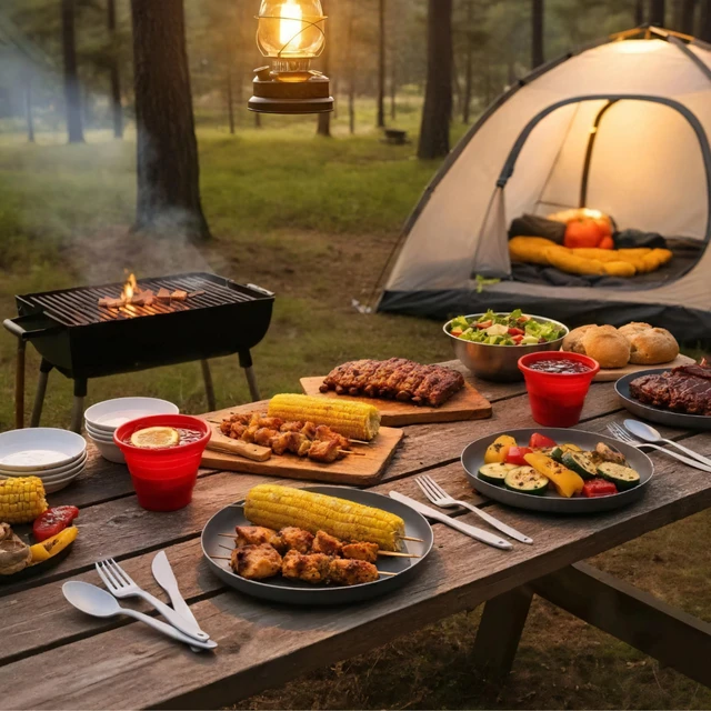 Alt view image 4 of 6 - Ozark Trail 11-Piece Silicone Camping Mess Kit