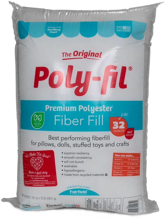 Main image of Poly-Fil Polyester Fiberfill Stuffing, 32oz Bag, by Fairfield