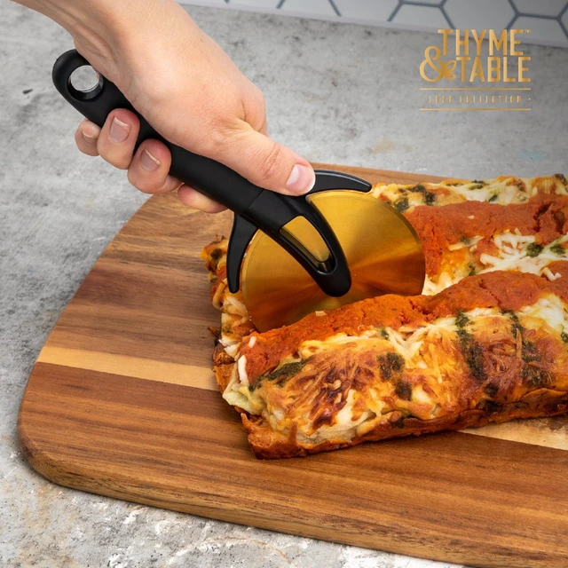 Alt view image 4 of 6 - Thyme & Table Stainless Steel Gold Pizza Wheel