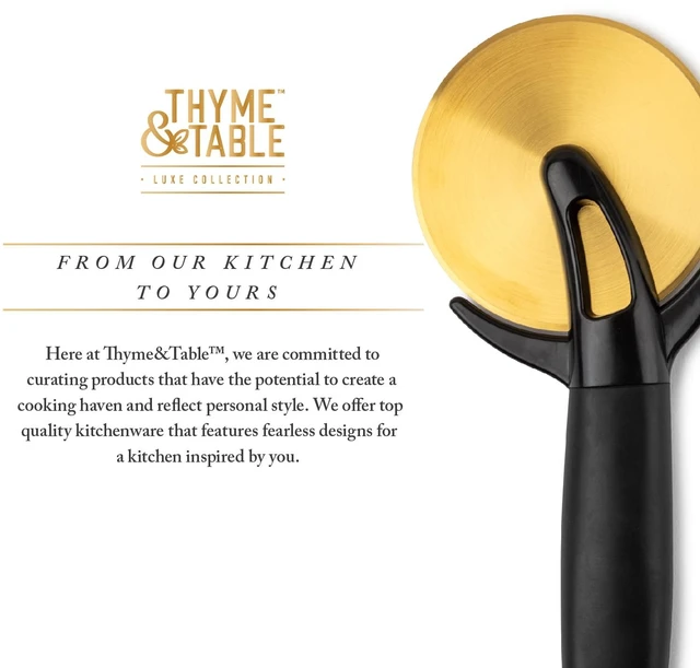Alt view image 2 of 6 - Thyme & Table Stainless Steel Gold Pizza Wheel