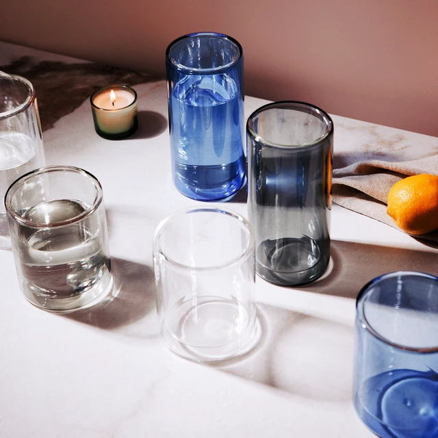 Alt view image 3 of 4 - Thyme & Table 16fl oz Black Double-Wall Drinking Glass